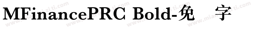 MFinancePRC Bold字体转换